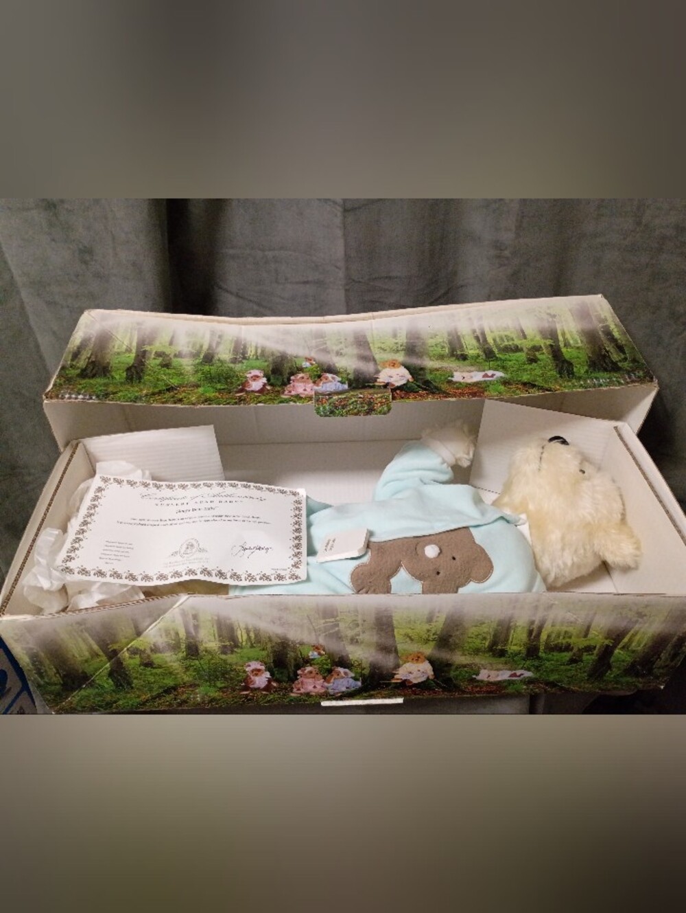 Lee Middleton “Nursery Sleepy Bear Baby” - A Linda Henry Original 18 in.